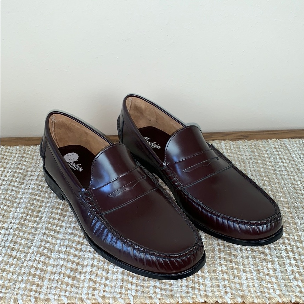 Florsheim Men's Burgundy Leather Penny Loafers